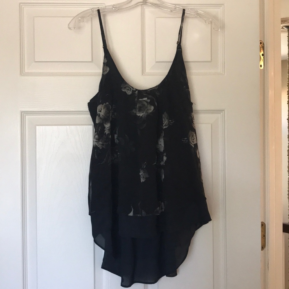 Chaser Silk Double Layered Cami w/ Strappy Back